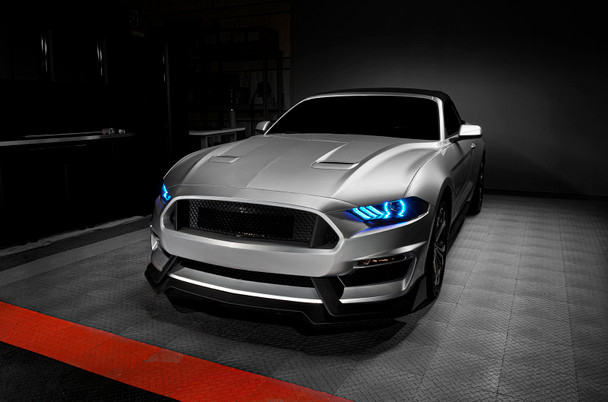 Oracle 18-21 Ford Mustang Dynamic DRL w/ Halo Kit & Sequential Turn Signal - ColorSHIFT SEE WARRANTY 1446-332