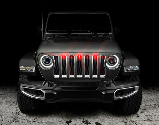Oracle Pre-Runner Style LED Grille Kit for Jeep Wrangler JL - Red SEE WARRANTY 5870-003