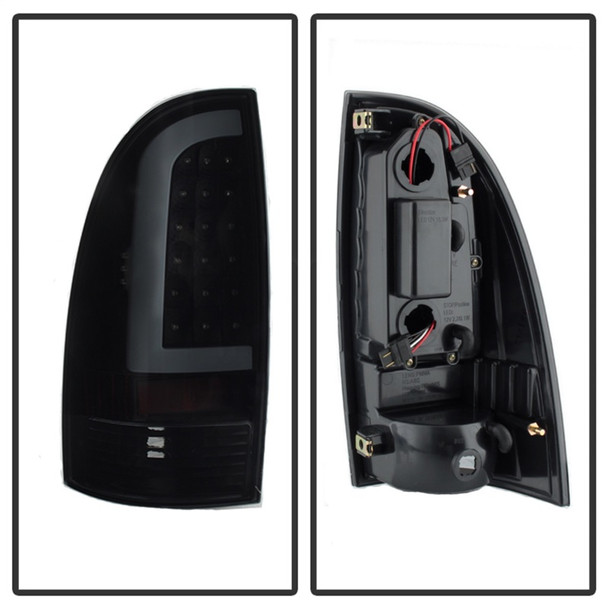 xTune 05-15 Toyota Tacoma (Excl LED Tail Lights) LED Tail Lights - Blk Smk (ALT-ON-TT05-LBLED-BSM) 9038556