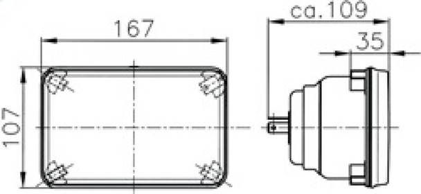 Hella Module 164 x 103mm H4 12V ECE Universal Lamp 003177001