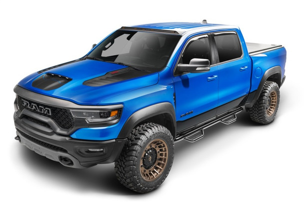 N-Fab Nerf Step 2019 Dodge Ram 1500 Crew Cab 5.7ft Bed - Gloss Black - Cab Length - 3in D1980CC