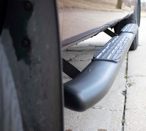 Fishbone Offroad 09-14 Ford F150 Extended Super Cab Oval Side Steps - Black Textured FB21377