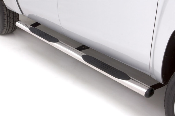 Lund 05-23 Nissan Frontier Crew Cab 4in. Oval Straight SS Nerf Bars - Polished 23578176