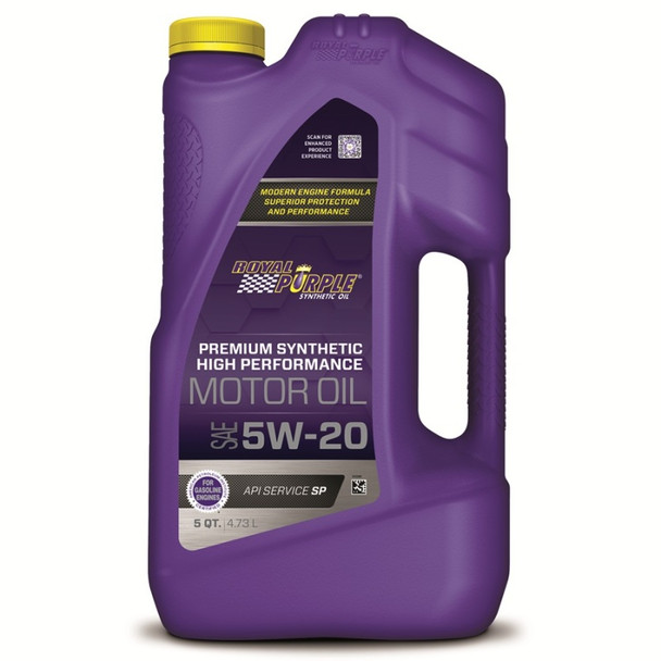 Royal Purple Premium Synthetic High Performance Multi-Grade 5W-20 Motor Oil - 5 Quart 53520