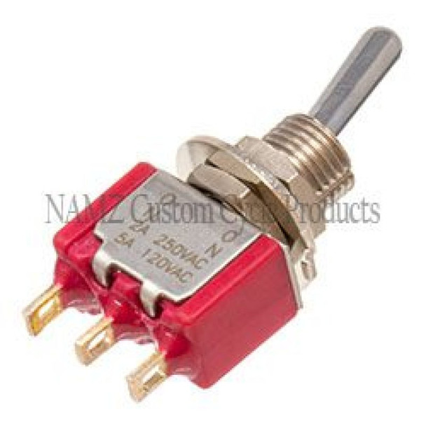 NAMZ Mini High/Low Beam Toggle Switch 5-AMP 1/4in. Hole NMTS-01