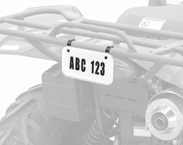 Quadboss ATV License Plate Kit - White 211907