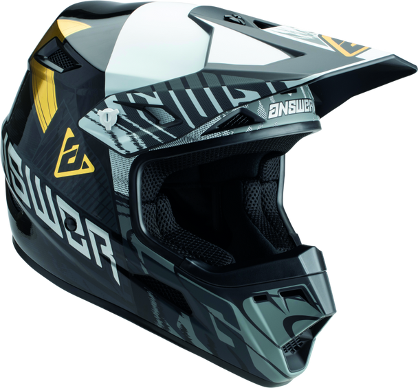 Answer AR3 Ronin Helmet Black/White/Gold - 2XL 447708