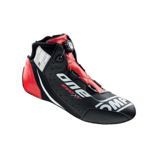 OMP One Evo X R Shoes Black/Silver/Red - Size 46 (Fia 8856-2018) IC0-0805-B01-172-46