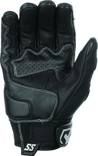 Speed and Strength Twist of Fate Leather Gloves Black/White - Small 892325