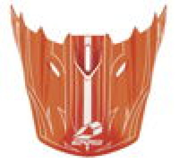 EVS T5 Pinner Visor - Orange/White H16T5P-VSOW