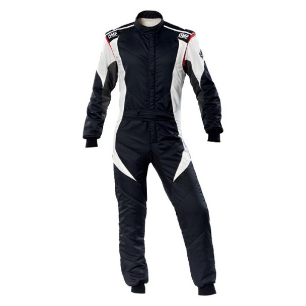 OMP First Evo Overall Black/White - Size 64 (Fia 8856-2018) IA0-1854-B01-076-64