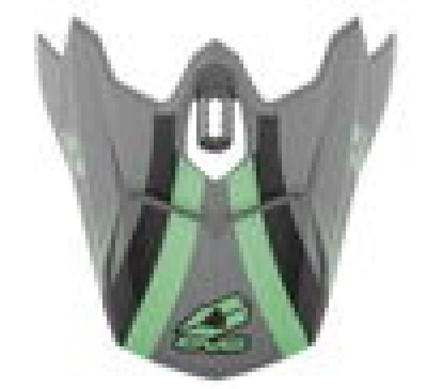 EVS T3 Works Visor - Matte Grey/Green/Black H16T3W-VSMGYGNBK