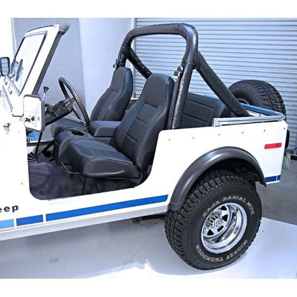Rugged Ridge High-Back Front Seat Non-Recline Black 76-02 CJ&Wrangl 13401.01