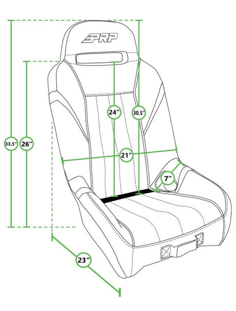 PRP Polaris RZR PRO XP/PRO R/Turbo R GT/S.E. Suspension Seat- Black/Gray A5701-PORXP-203