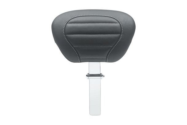 Mustang 08-21 HD Electra Glide,Rd Glide,Rd King,Str Glide Driver Backrest - Black w/ Grey Stitching 79012GM