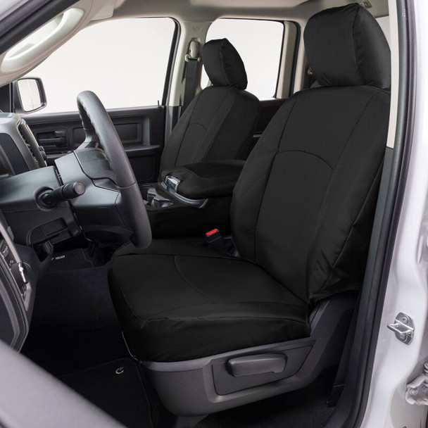 Covercraft 19-21 Chevrolet Silverado Endura PrecisionFit Custom Front Row Seat Covers - Black/Black GTC4136ABENBK