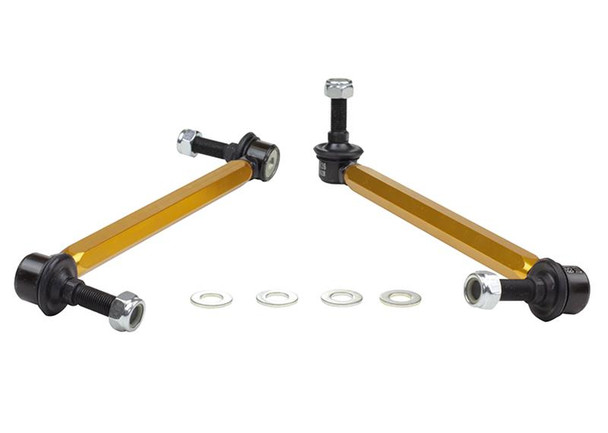 Whiteline 05+ Mustang Coupe 8cyl (Inc Shelby GT/ GT500) Front Swaybar Link Kit H/Duty Adj Steel Ball KLC169