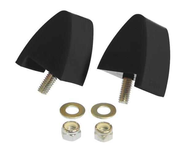 Prothane 64-73 Ford Mustang Front Bump Stops - Black 6-1303-BL
