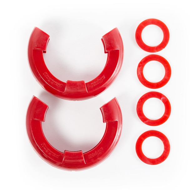 Rugged Ridge Red 7/8in D-Ring Isolator Kit 11235.41