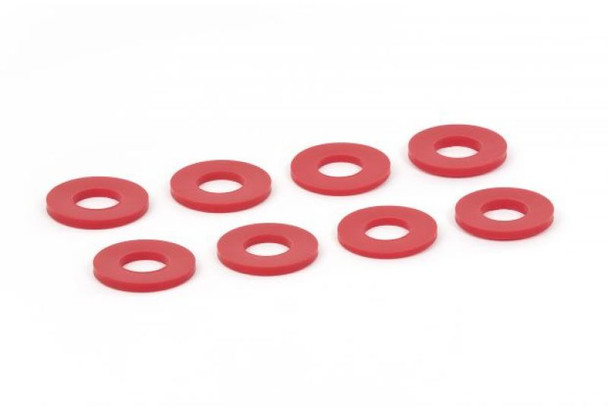 Daystar D-Ring Shackle Washers Set of 8 Red KU71074RE