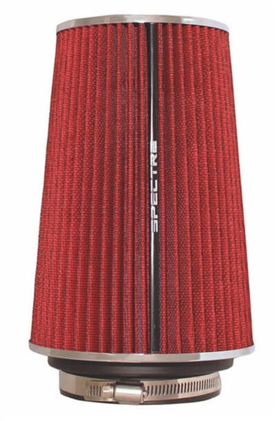 Spectre Adjustable Conical Air Filter 9-1/2in. Tall (Fits 3in. / 3-1/2in. / 4in. Tubes) - Red 9732