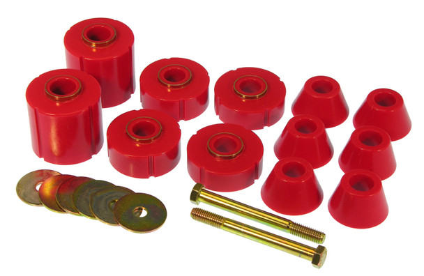 Prothane 73-80 GM Body Mount 12 Bushing Kit - Red 7-104