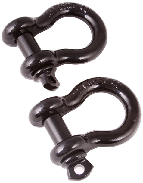 Rugged Ridge 3/4in Black D-Shackles 11235.04