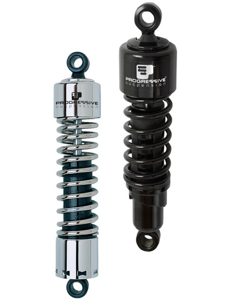 Progressive Harley 412 Series Shocks 12.0in - Chrome 412-4050C