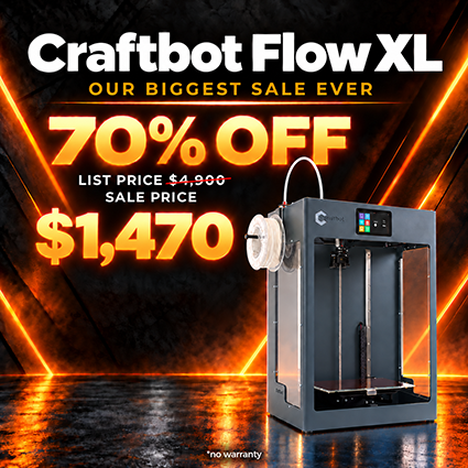 Craftbot FLOW XL 3D Printer - Grey