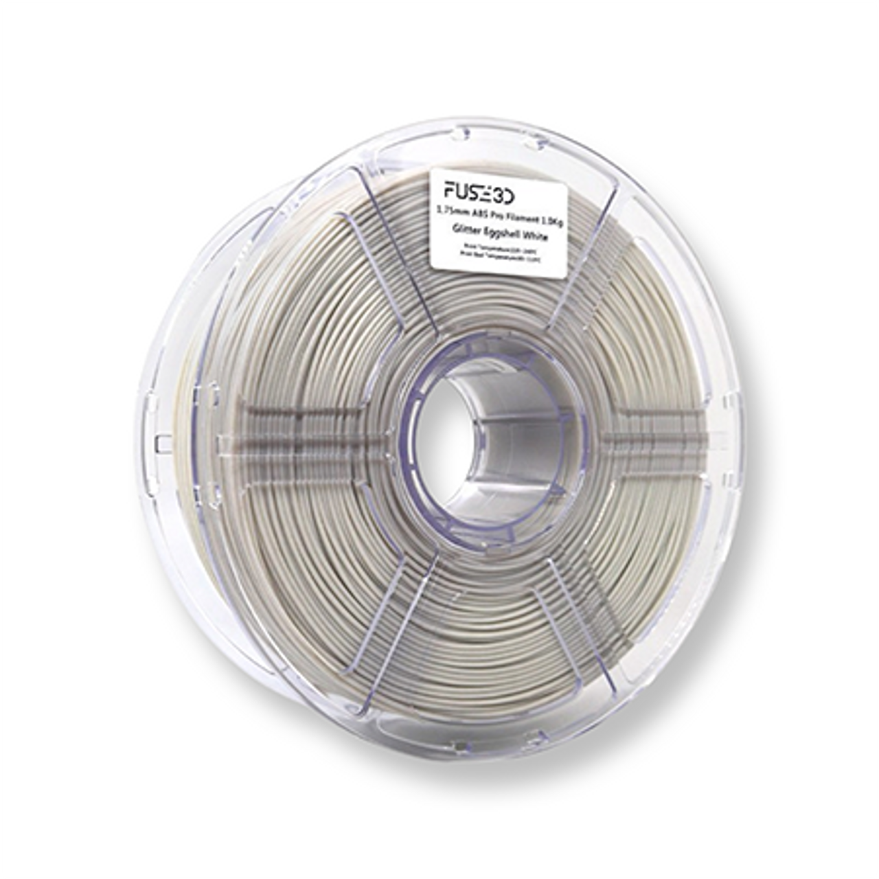 Fuse 3D ABS Pro Glitter Eggshell White 3D Printing Filament