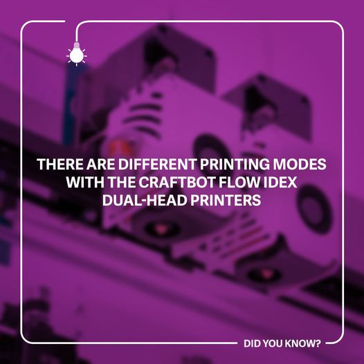 IDEX Printing with the Craftbot FLOW IDEX series