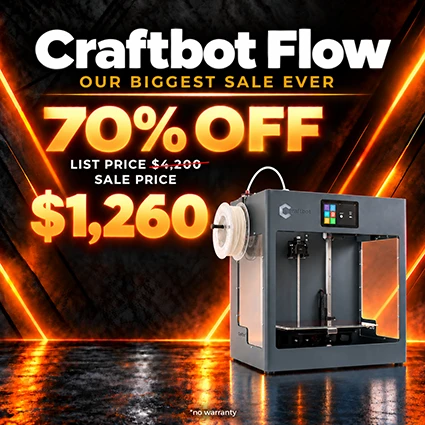 Craftbot FLOW 3D Printer - Grey