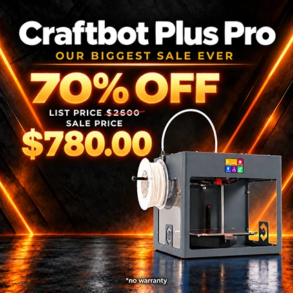 Craftbot Plus Pro 3D Printer - Grey