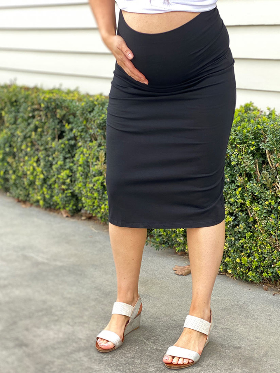 Basic Black Maternity Skirt - Sexy Mama Maternity