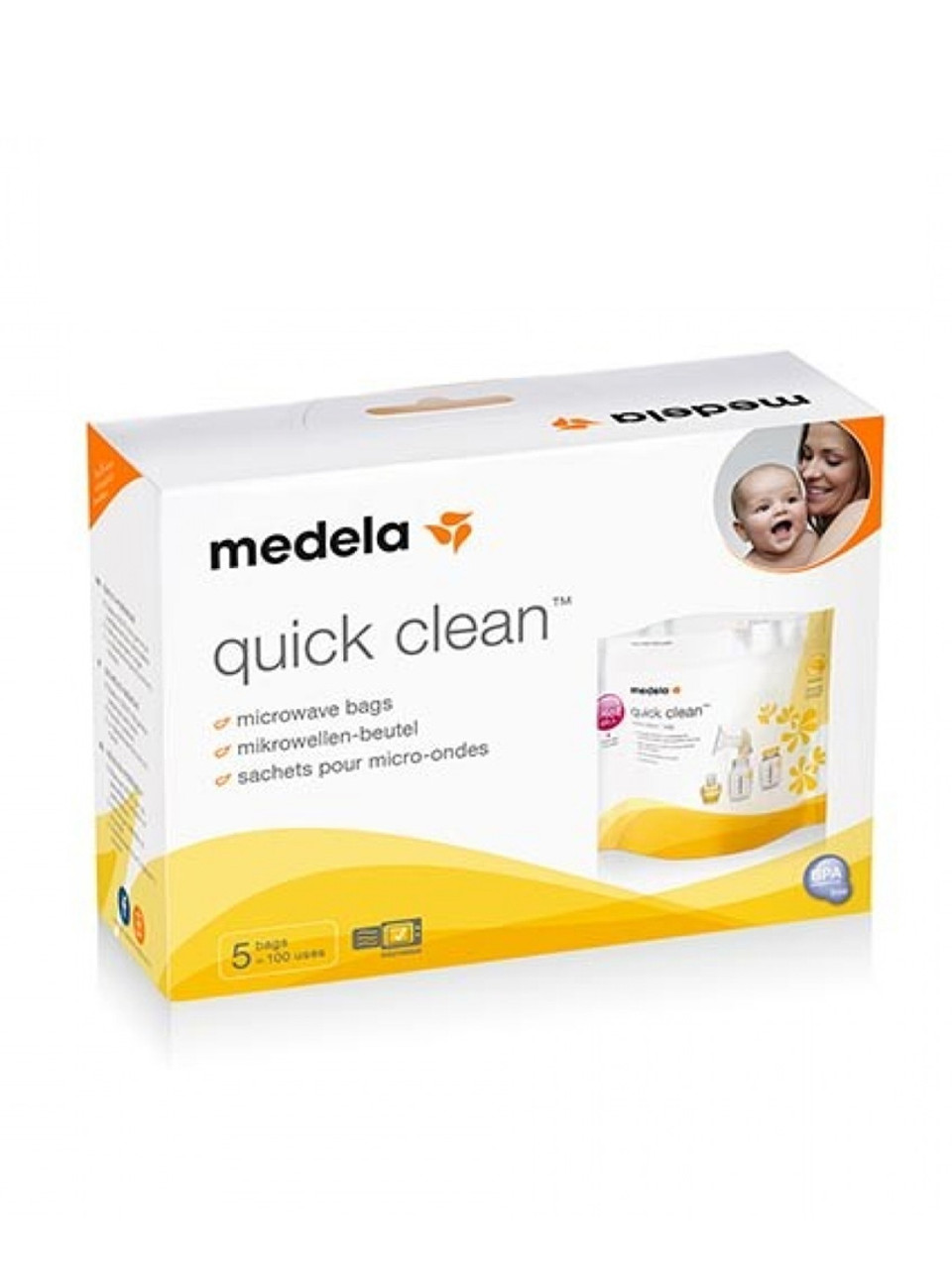 medela Quick Clean Micro-Steam Sterilizer Bags x5 Instructions