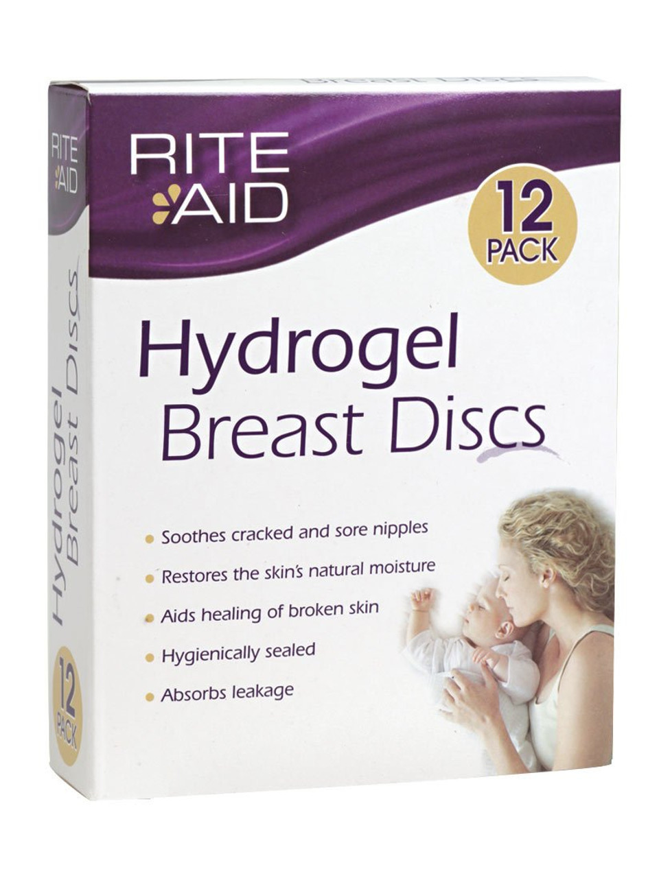 Rite Aid Hydrogel Breast Discs 12 Pack Breastfeeding Relief Pain Nursing  Pads