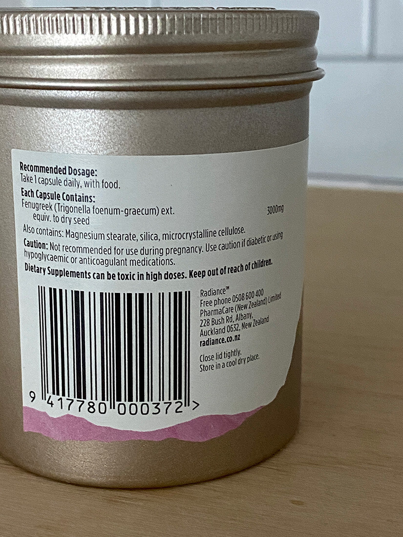 Fenugreek Extract 3000mg Capsule. Used to aid milk production. 100