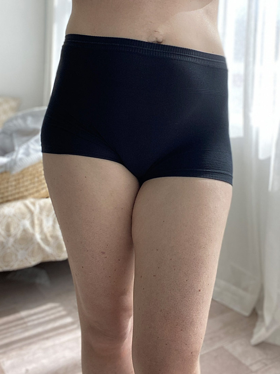 High Waist Post Baby Panty for Postpartum Recovery in Black by
