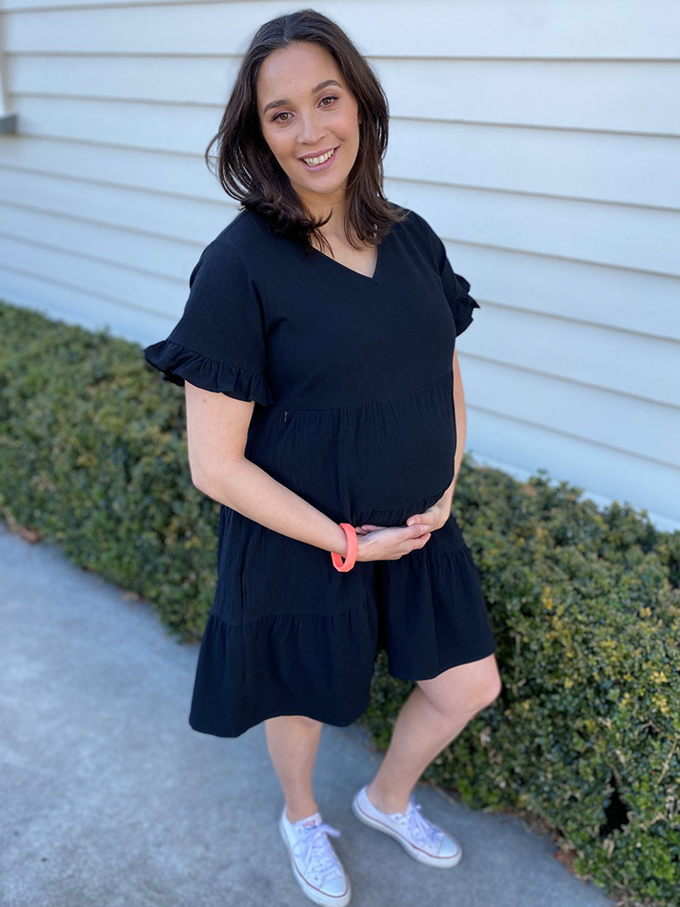 Love a Tiered Dress - popular maternity/breastfeeding style by