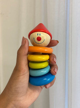 Wooden Clown Rattle Wooden Clown Rattle
