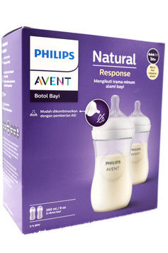 260ml Avent Natural Bottles & Teats - Two Pack