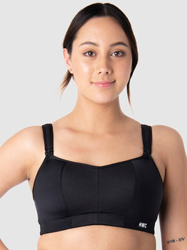 EMBRACE LEAKPROOF BLACK T-SHIRT NURSING BRA - Hotmilk Lingerie