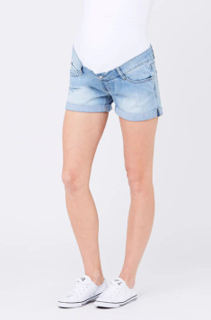 Denim Shorty Shorts by Ripe Maternity