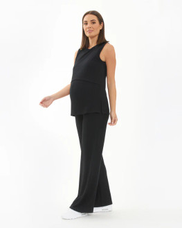 Black Peter Rib Nursing Tank - Maternity & Nursing