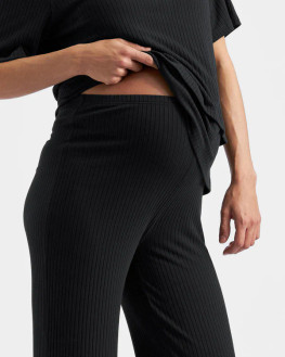 Cindy Rib Pants - Black