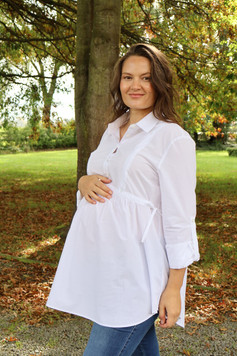 Blanco - Maternity & Breastfeeding Tunic Shirt