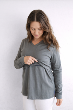 Abigail V neck sweat top