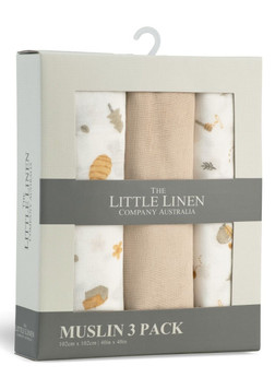 Nectar Bear 3 pack 100% Cotton Muslin Wraps Nectar Bear 3 pack 100% Cotton Muslin Wraps