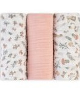 Harvest Bunny 100% Cotton Muslin 3PK