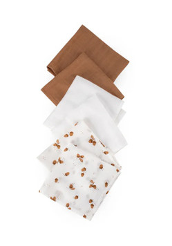 Muslin Wash Cloth 6pk - Iced Coffee